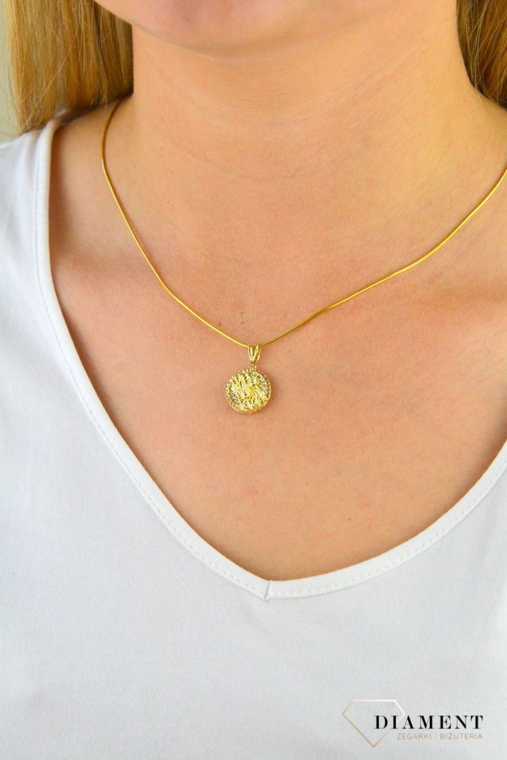 Zawieszka złota kółko grawerowane ZA 6335A.jpg